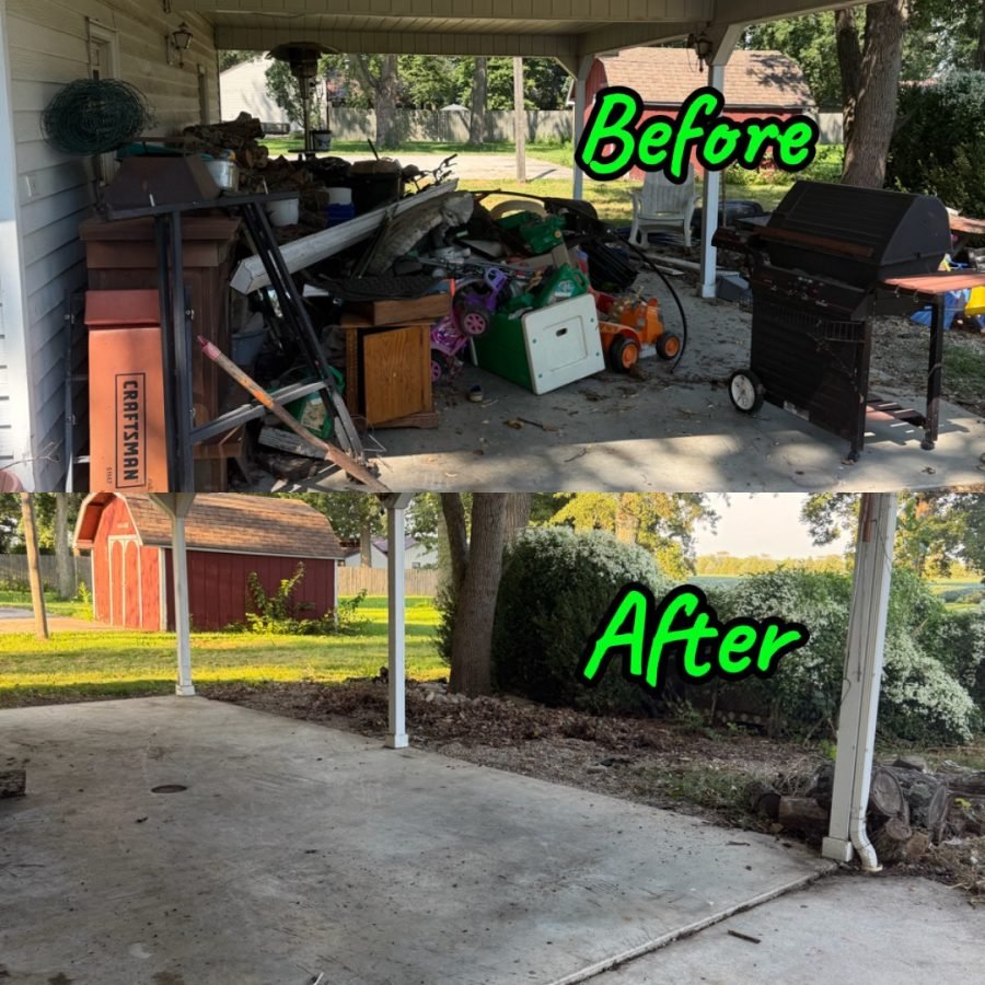 Junk removal, outside clean up